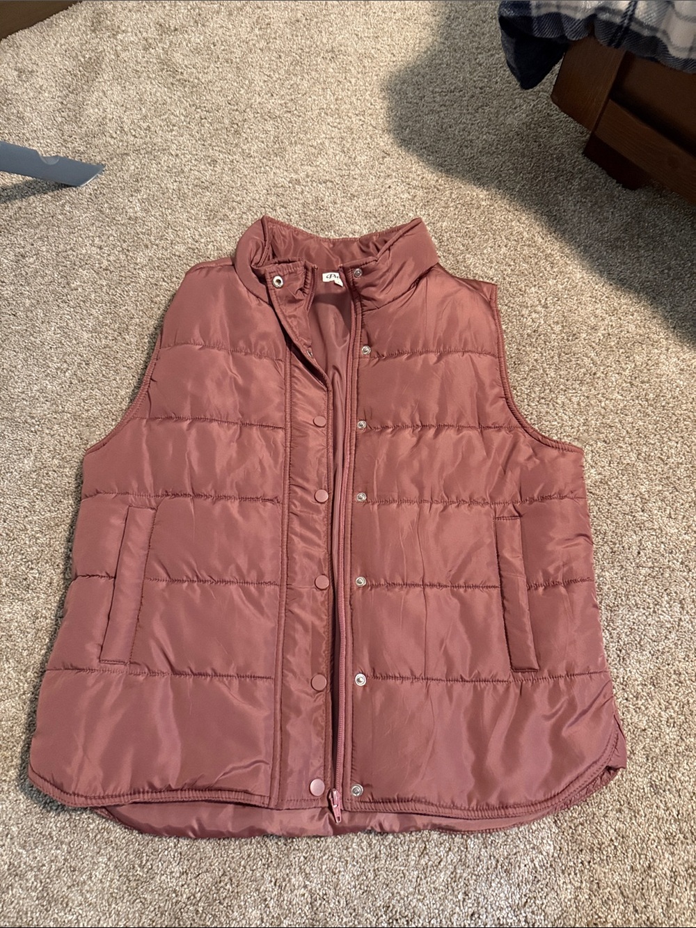 Pulse Quilted Sleeveless Puffer Vest - Rose Mauve